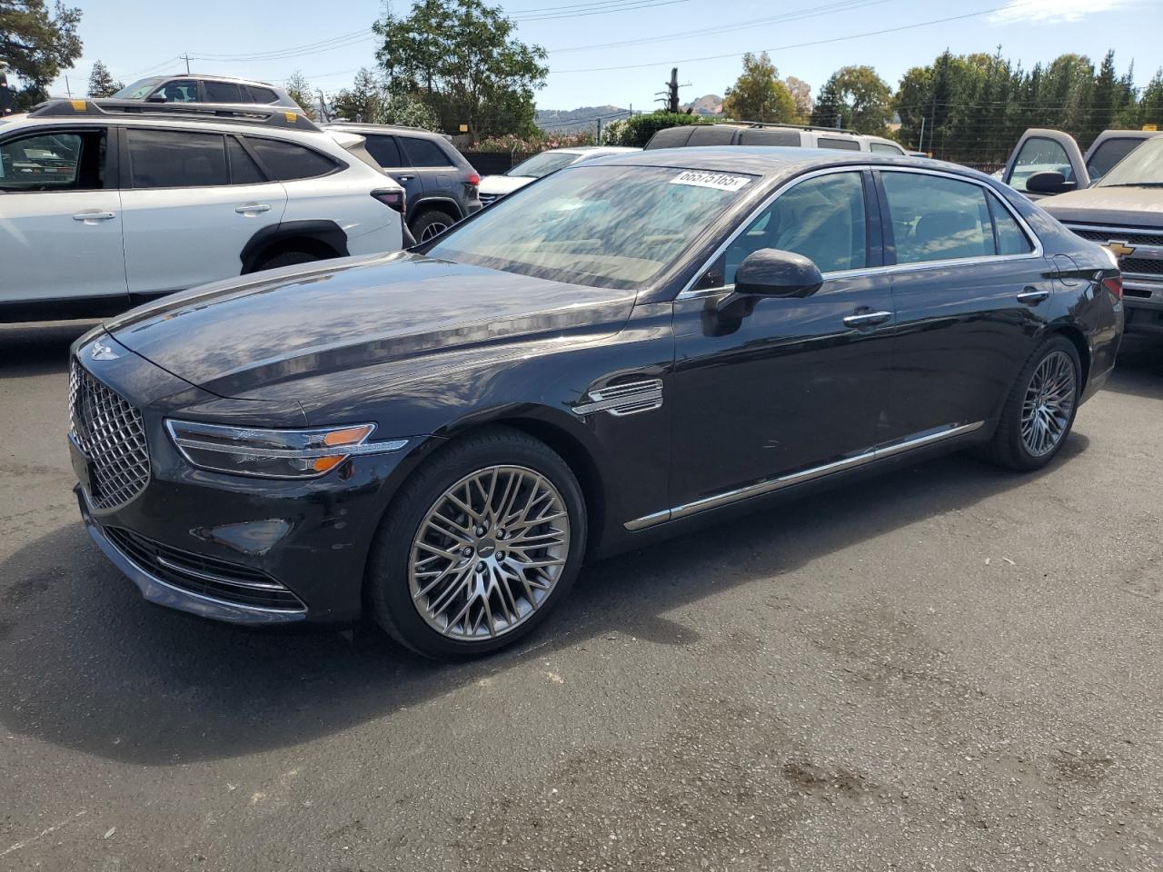 2022 Genesis G90 Premium, VIN KMTF34PAXNU096003 — Перед