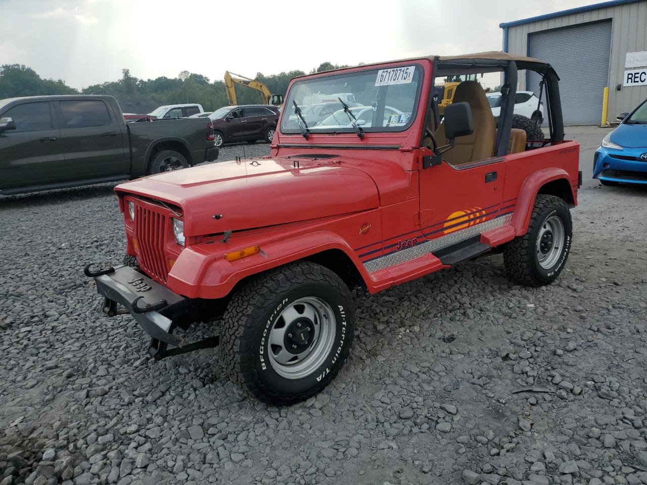 1992 Jeep Wrangler, VIN 2J4FY39SXNJ534976 — Front end