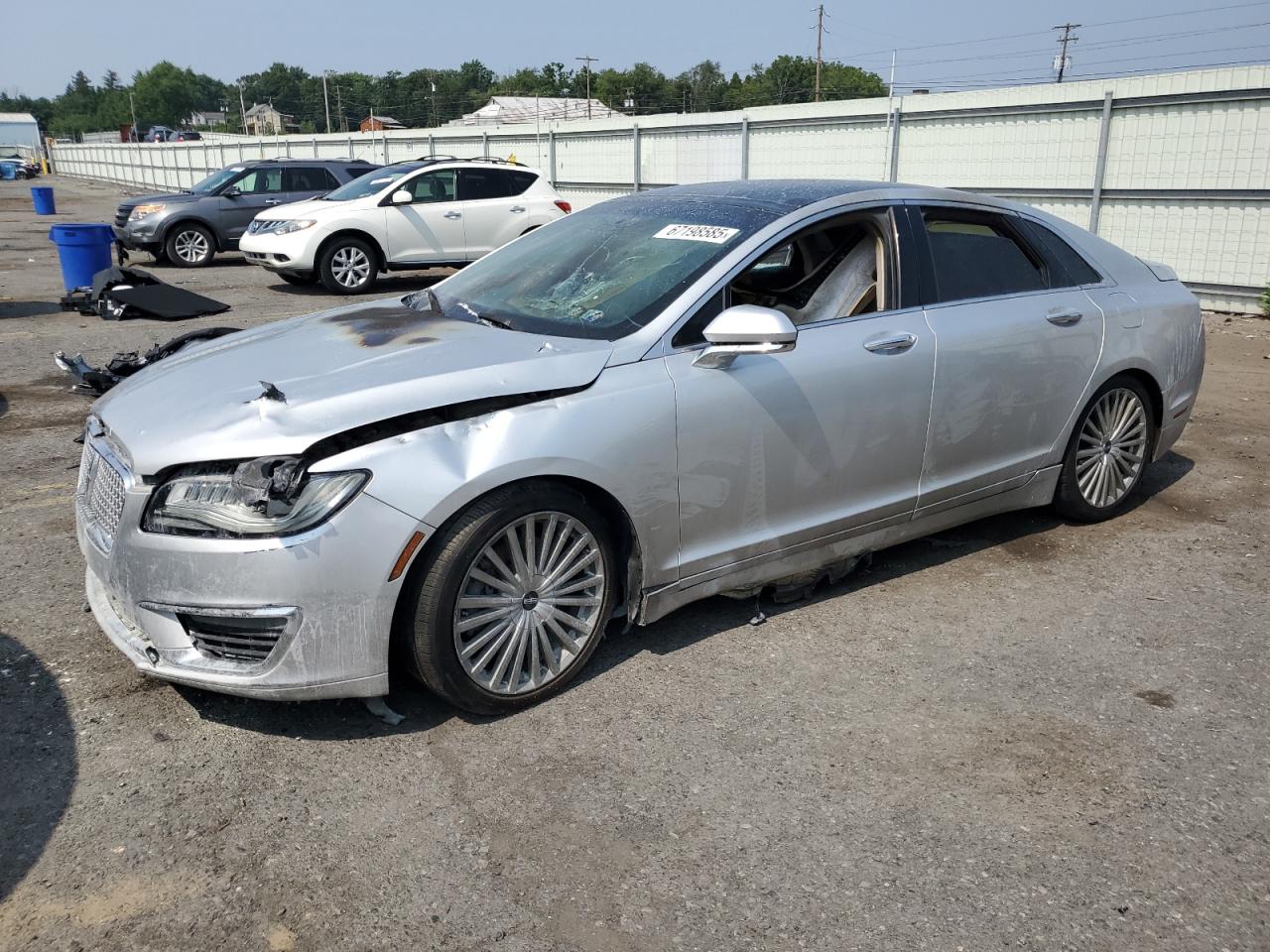 2017 Lincoln MKZ Reserve, VIN 3LN6L5FC3HR612605 — Engine fire
