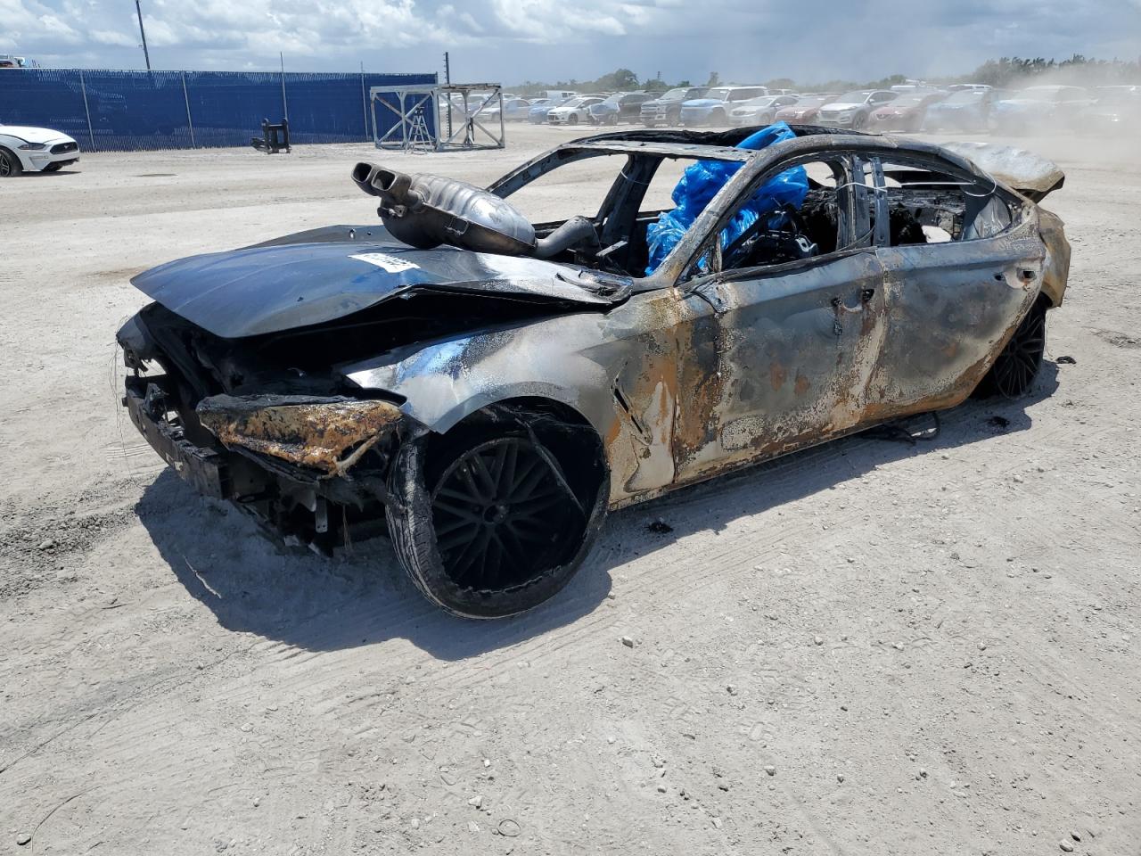 2020 Genesis G70 2.0T, VIN KMTG34LA5LU063806 — Burn