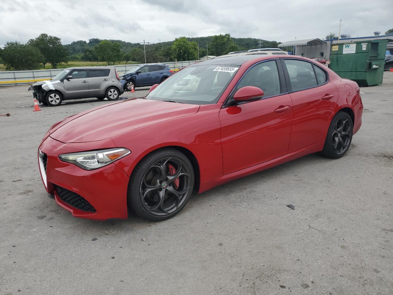2019 Alfa Romeo Giulia Ti Sport, VIN ZARFAMBN7K7600506 — Hail