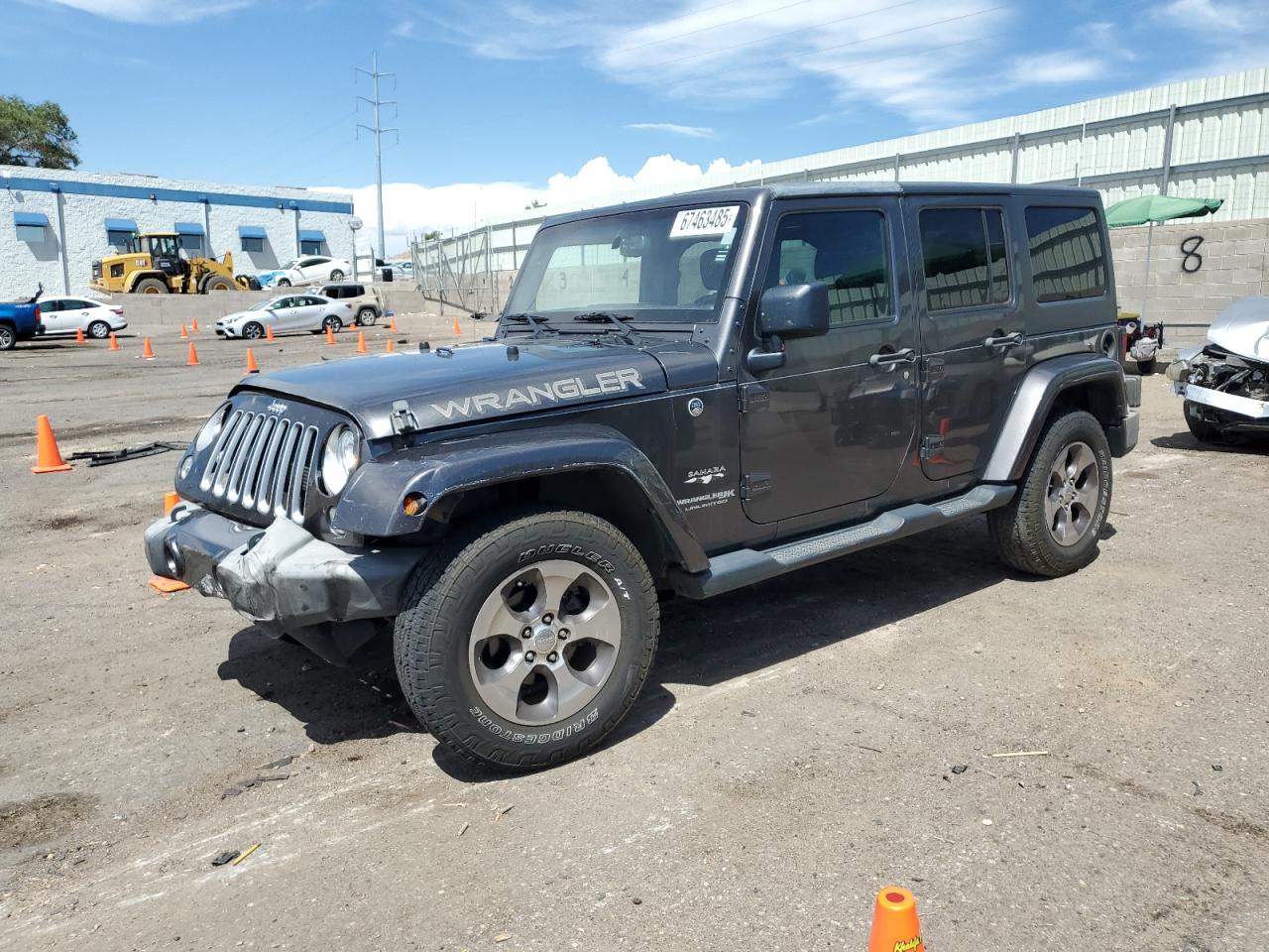 2018 Jeep Wrangler Unlimited Sahara, VIN 1C4HJWEG7JL926985 — Front end
