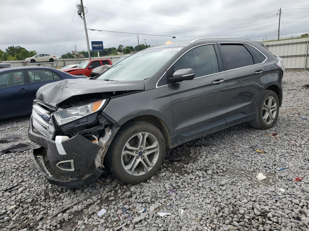 2017 Ford Edge Titanium, VIN 2FMPK4K83HBB81300 — Front end