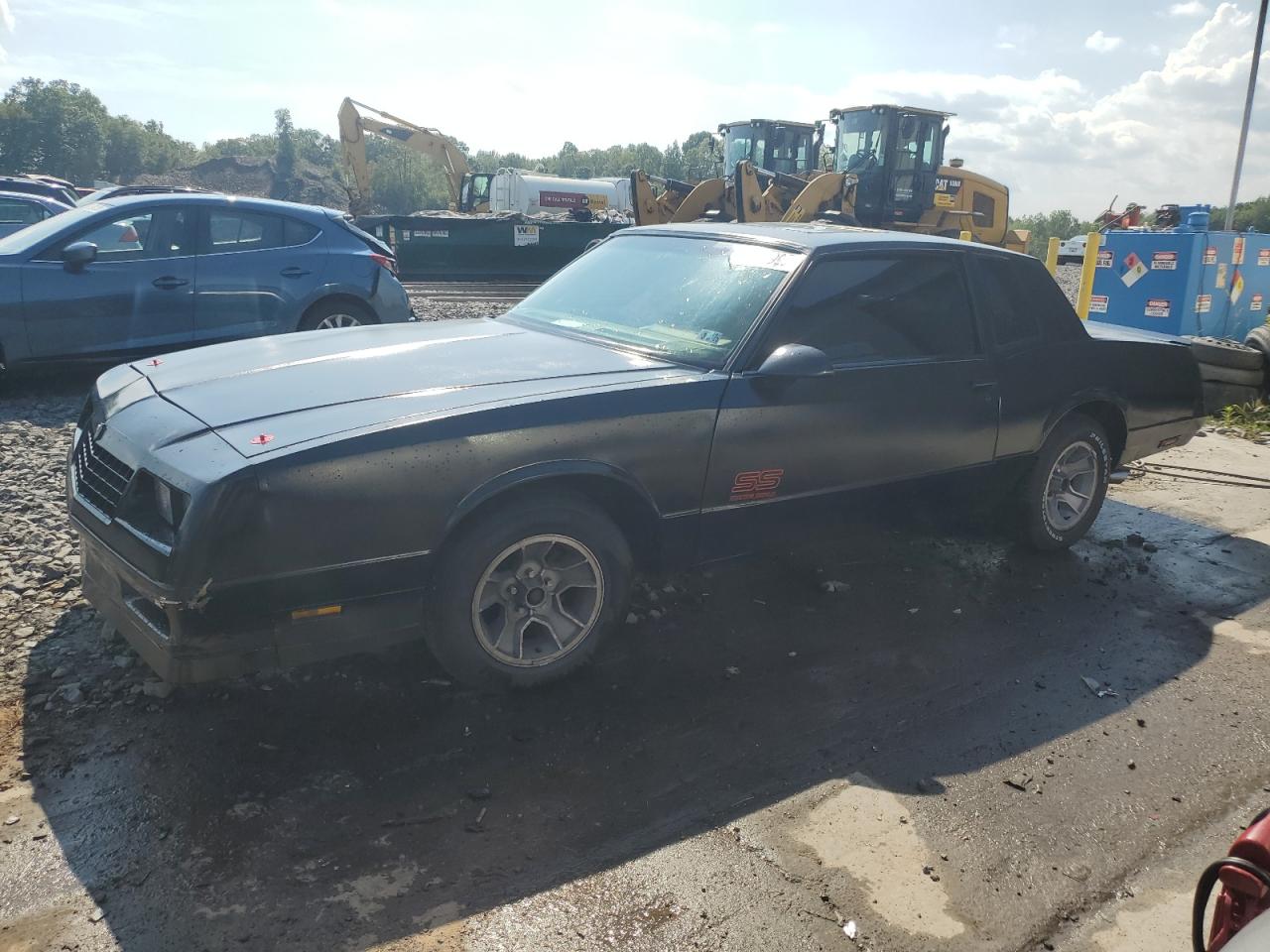 1987 Chevrolet Monte Carlo Sport SS, VIN 1G1GZ11G6HR122321 — Engine fire