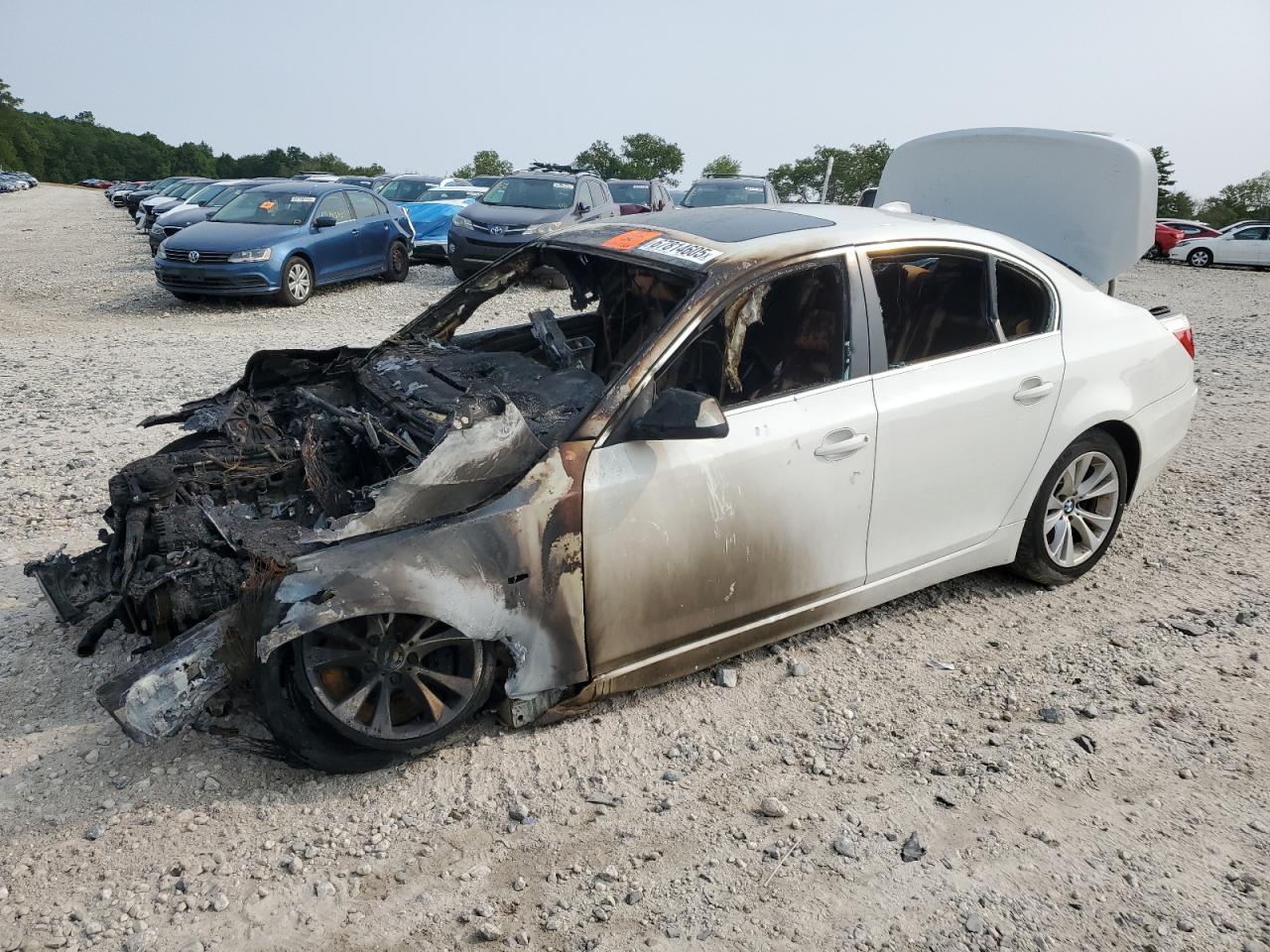 2010 BMW 5 Series 535i, VIN WBANW1C5XAC168730 — Engine fire