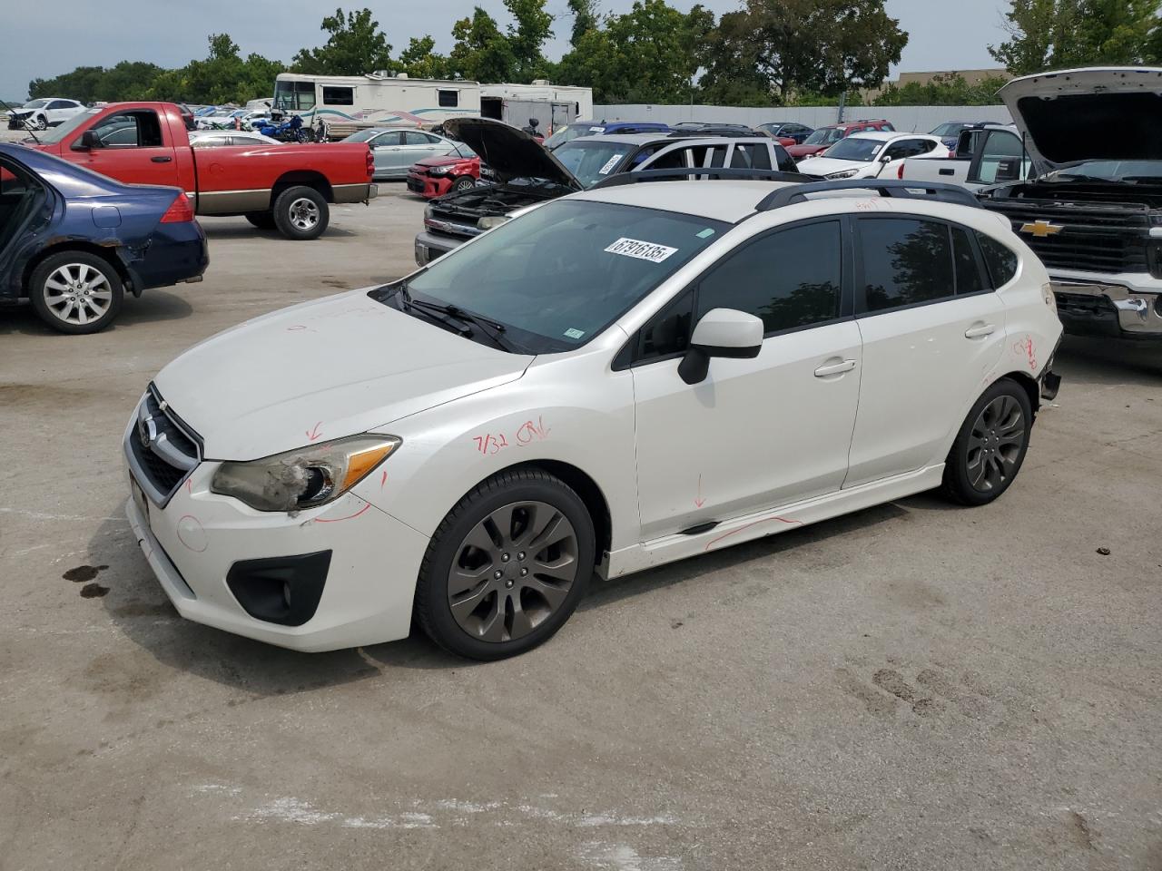 2014 Subaru Impreza Special Sports Premium, VIN JF1GPAL64E8261825 — Hail