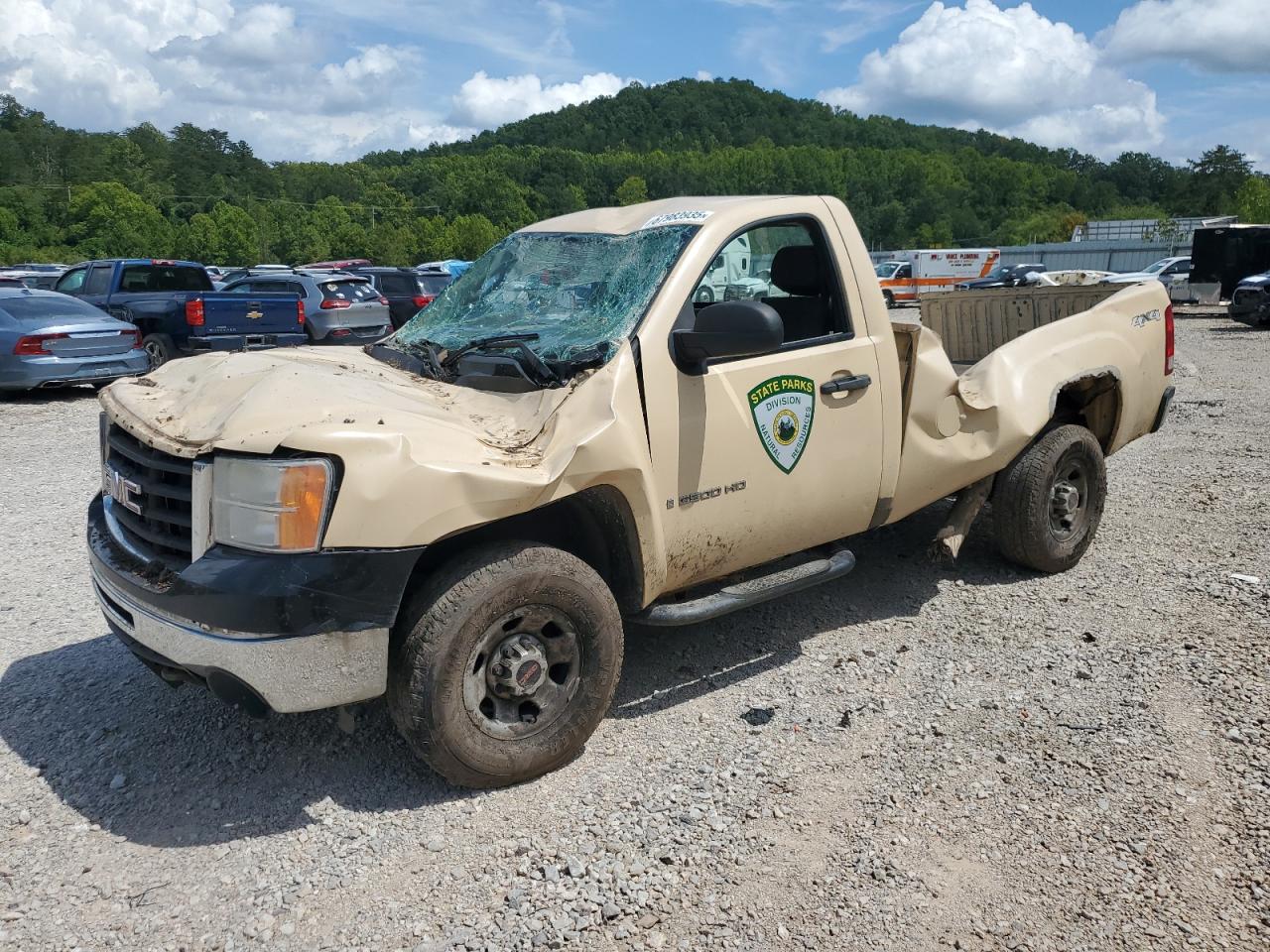 2008 GMC Sierra 3500HD SRW Work Truck, VIN 1GTHK34K18E210227 — Rollover