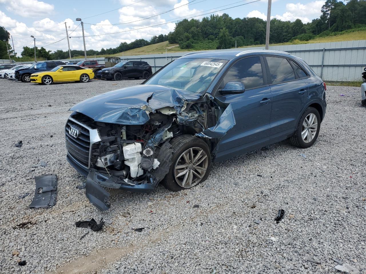 2018 Audi Q3 Premium, VIN WA1BCCFS7JR012986 — Front end
