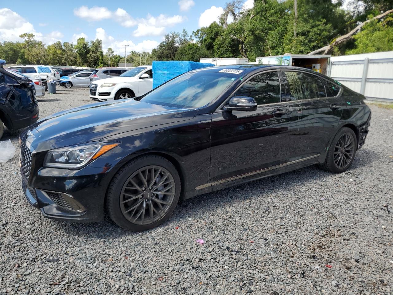 2020 Genesis G80 3.8L, VIN KMTFN4JE8LU337754 — Rear end