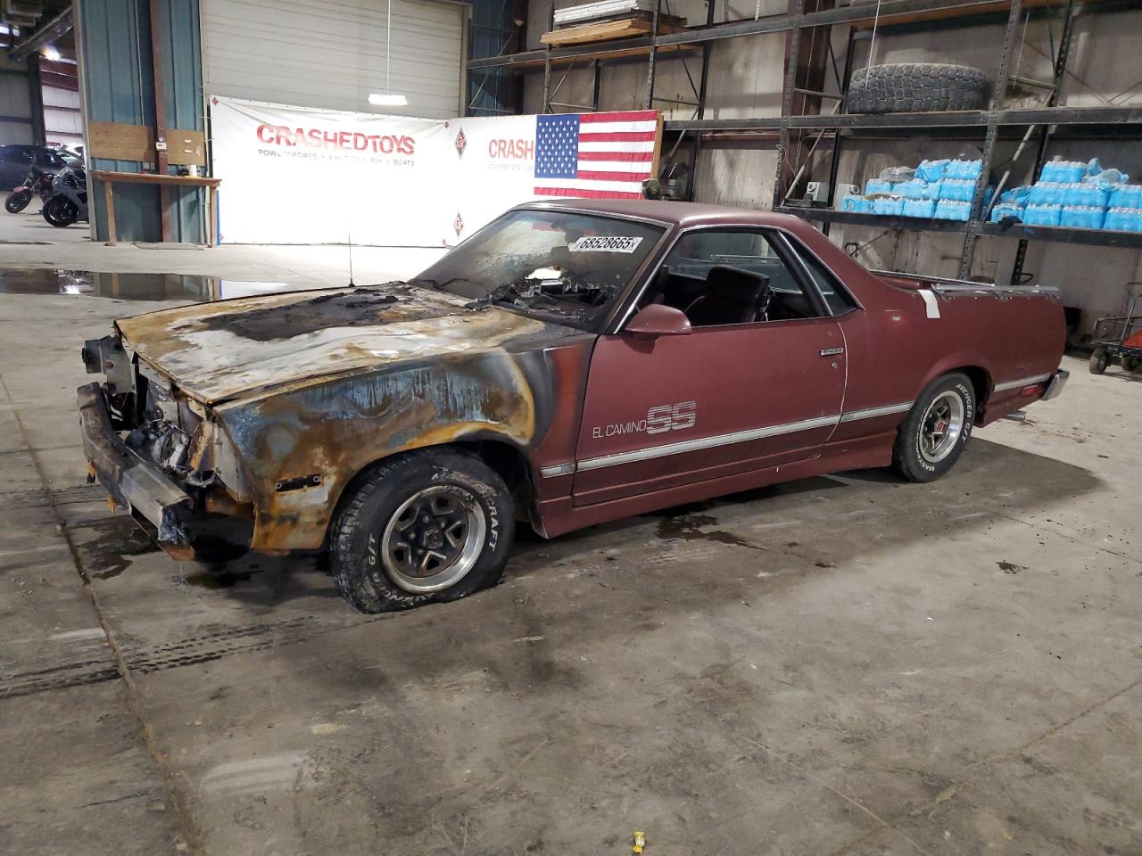 1986 Chevrolet El Camino SS, VIN 3GCCW80H8GS911759 — Burn