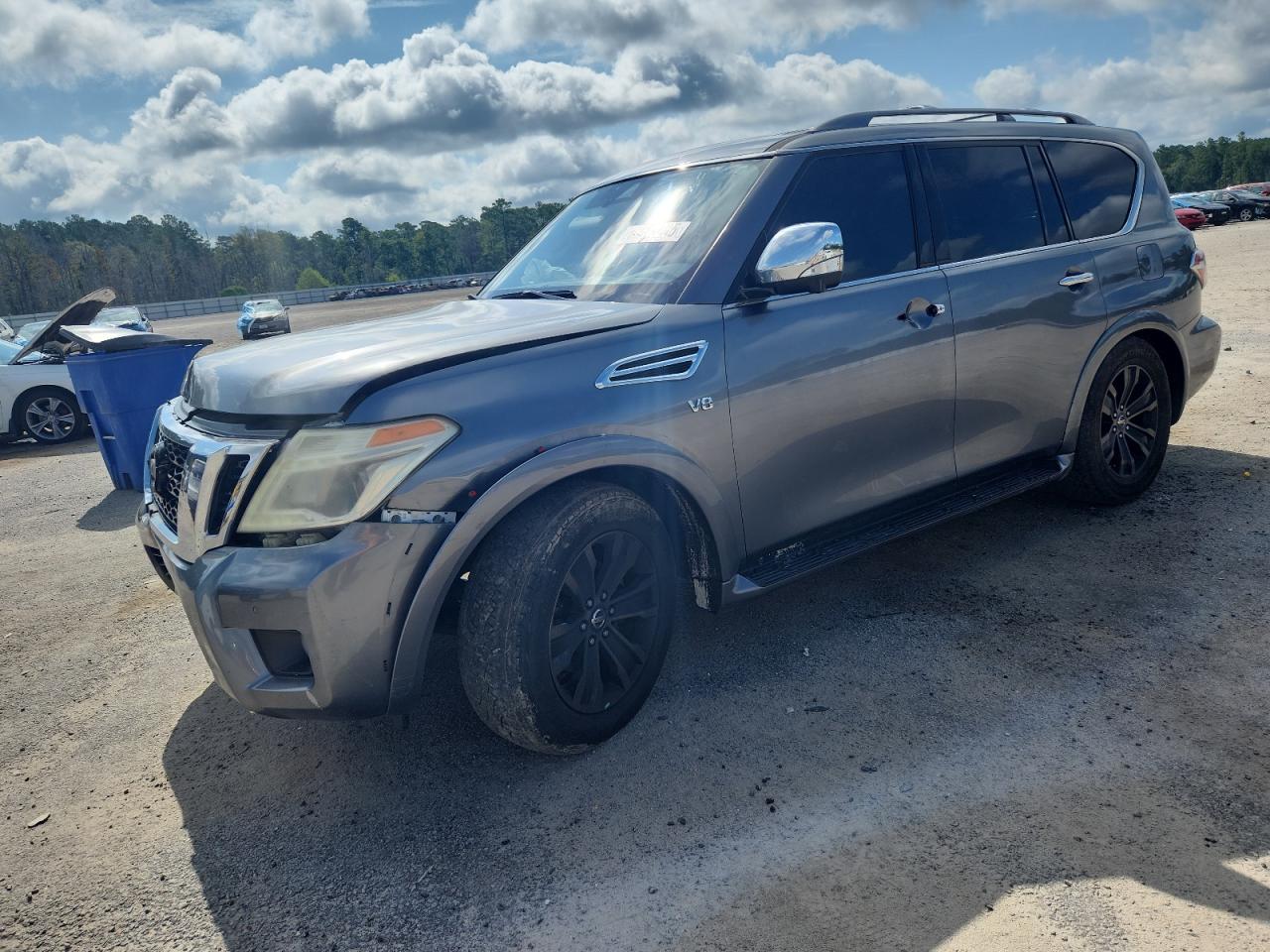 2018 Nissan Armada Platinum, VIN JN8AY2NF6J9330829 — Front end
