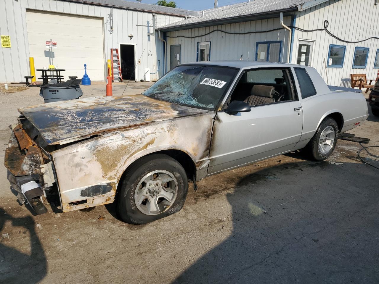1986 Chevrolet Monte Carlo Sport, VIN 1G1GZ37GXGR161527 — Engine fire