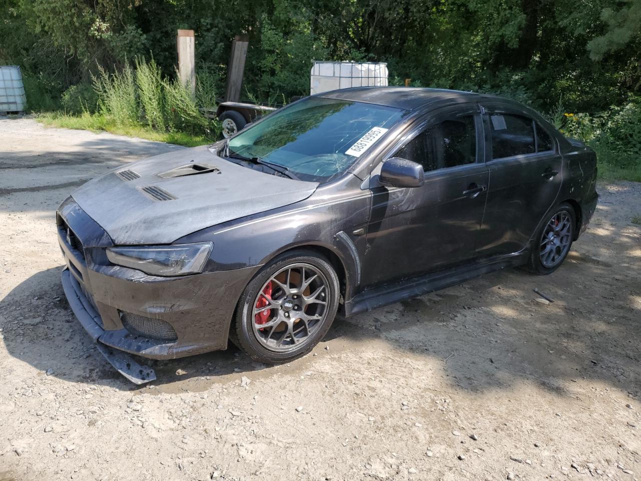2013 Mitsubishi Lancer Evolution MR, VIN JA32W5FV9DU020672 — Minor dents and scratches