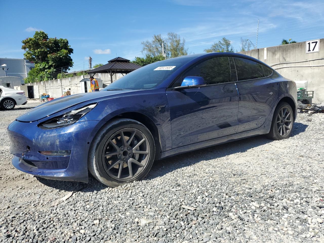 2022 Tesla Model 3, VIN 5YJ3E1EA6NF188148 — Stripped