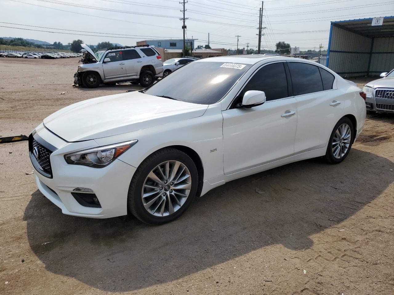 2018 Infiniti Q50 Luxe, VIN JN1EV7AR3JM442958 — Undercarriage