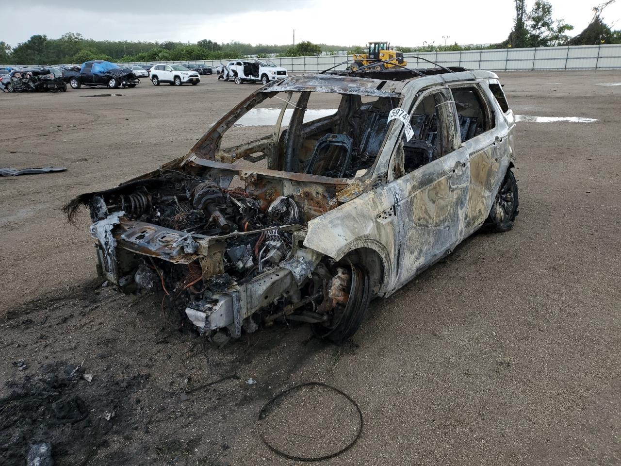 2020 Land Rover Discovery Sport S, VIN SALCJ2FX8LH833697 — Engine fire