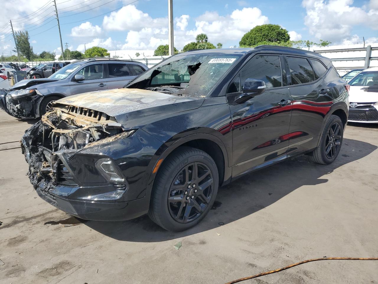 2024 Chevrolet Blazer RS, VIN 3GNKBERS3RS125642 — Engine fire