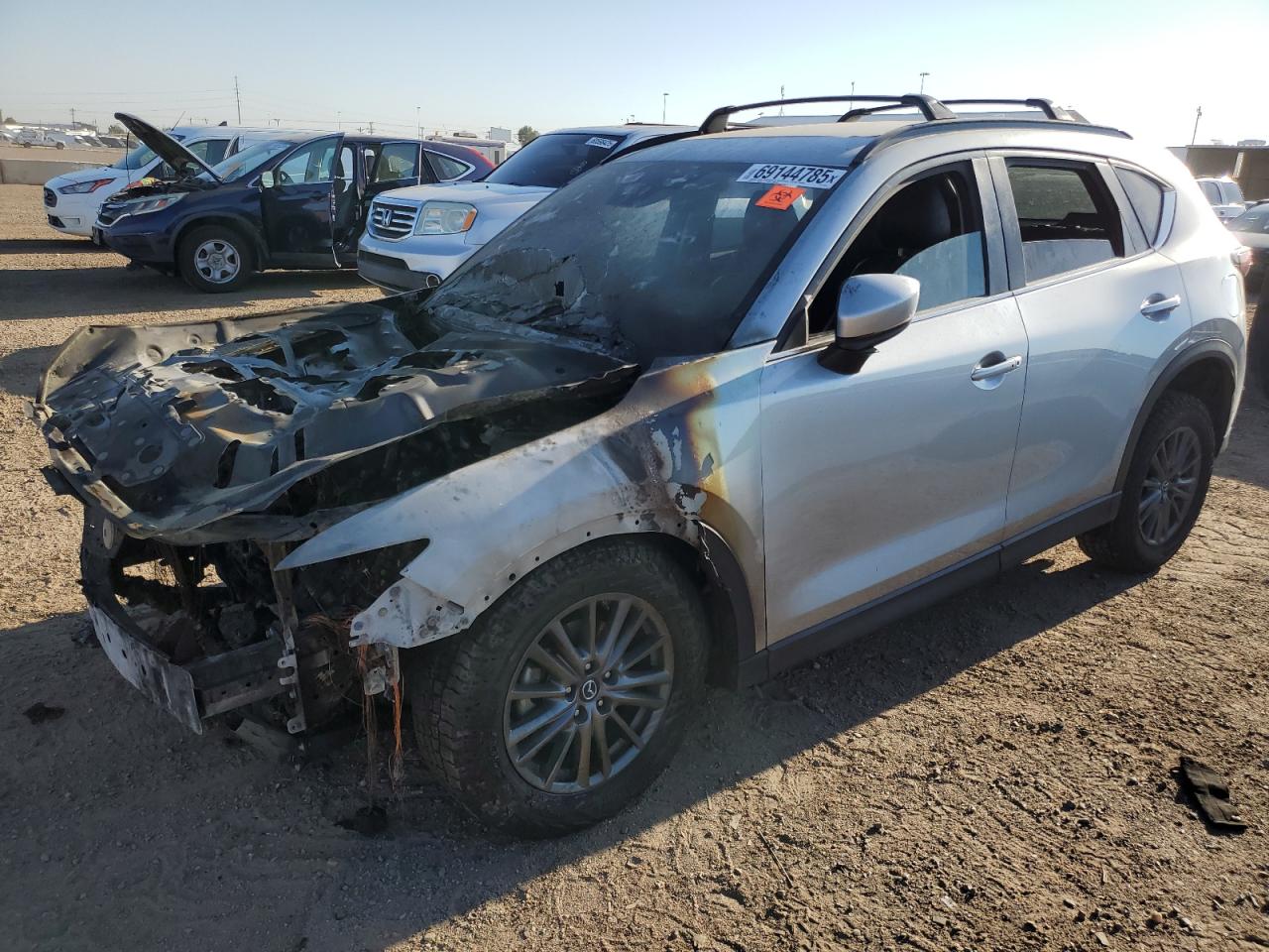 2020 Mazda CX-5 Touring, VIN JM3KFBCM9L0767763 — Engine fire