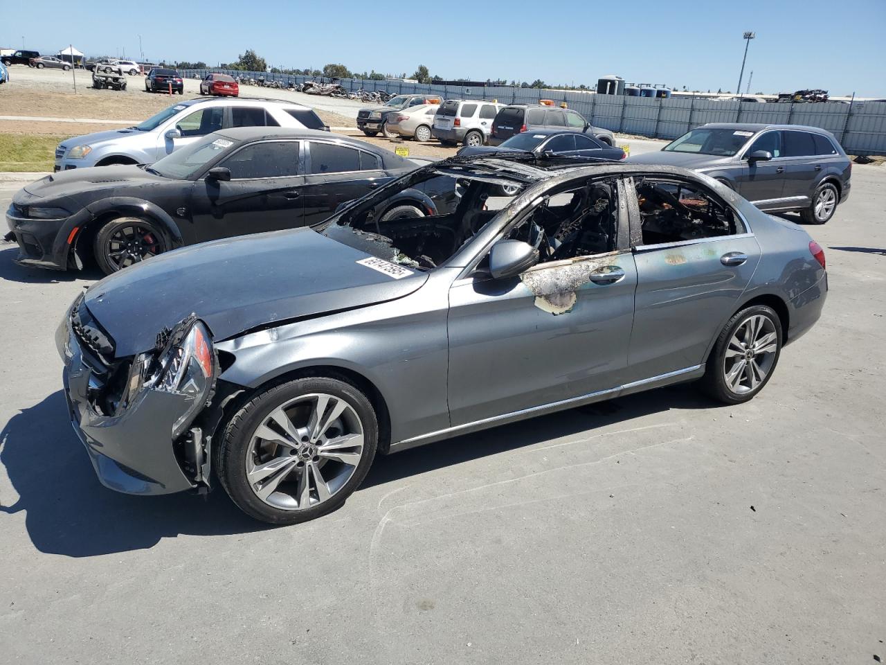 2017 Mercedes-Benz C 300, VIN 55SWF4JBXHU229975 — Interior fire