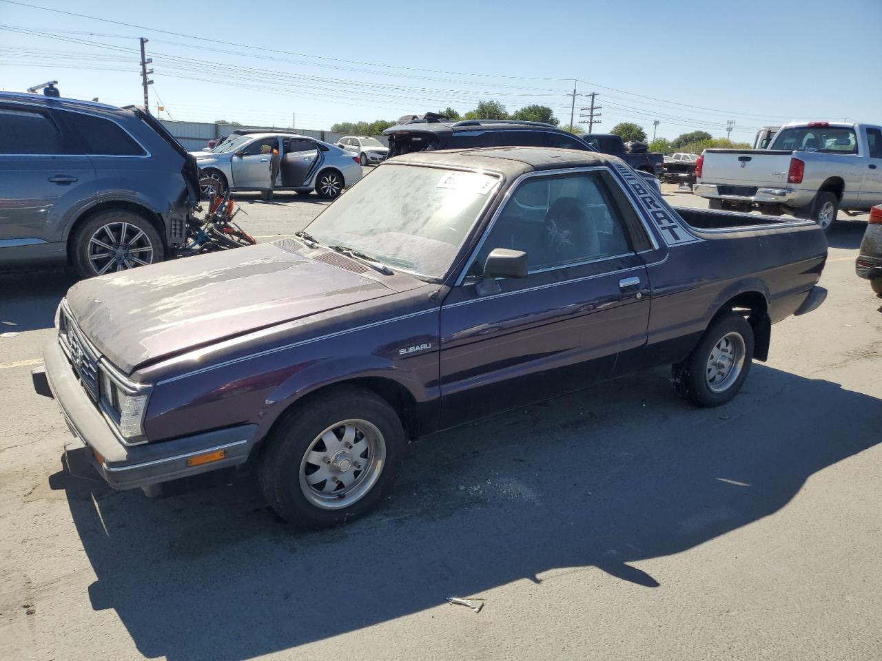 1987 Subaru Brat, VIN JF3AU53BXHE500682 — Front end