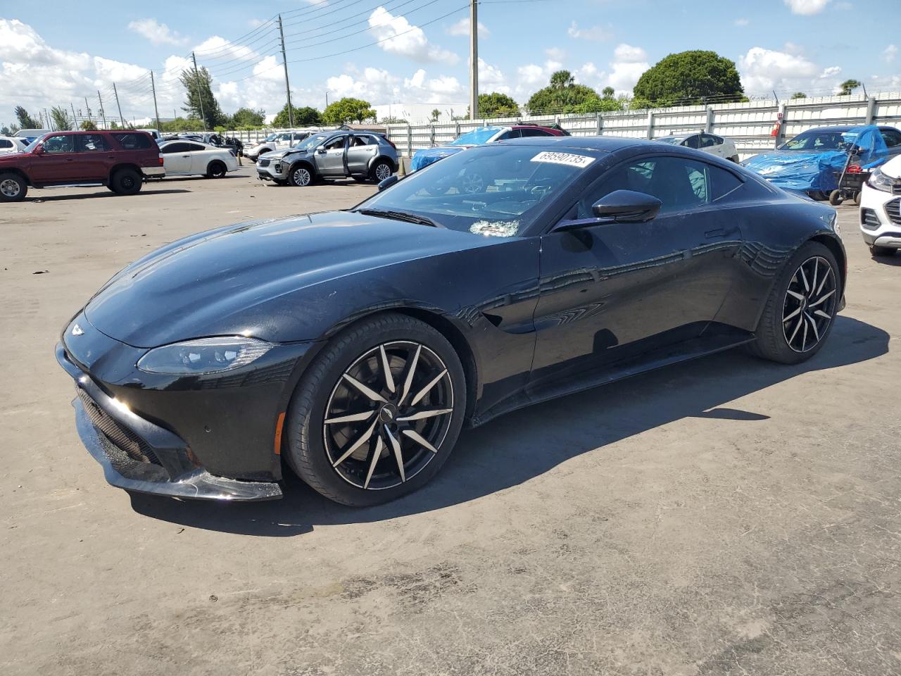 2019 Aston Martin Vantage, VIN SCFSMGAW9KGN00758 — Vandalism