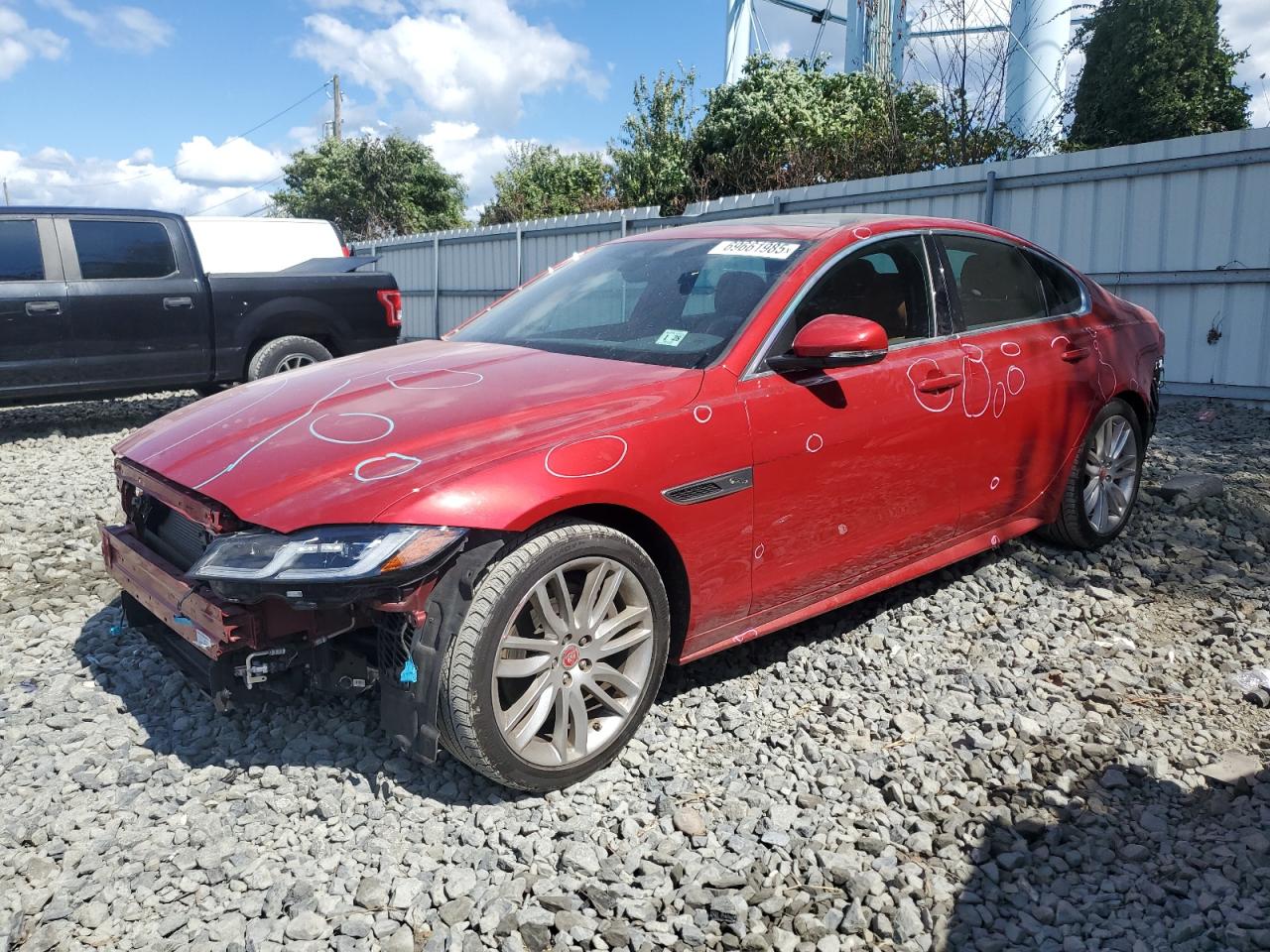 2022 Jaguar XF R-Dynamic SE, VIN SAJBL4GX7NCY92216 — Frame damage