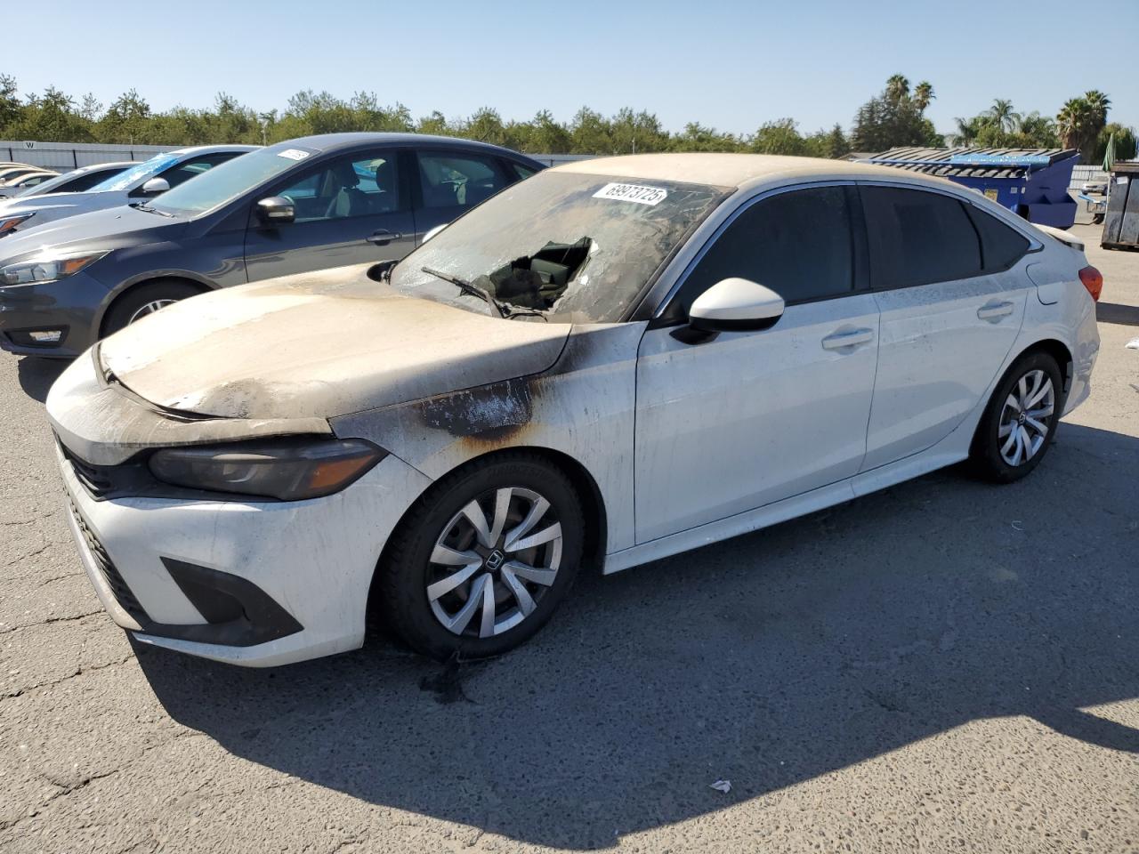 2022 Honda Civic LX, VIN 2HGFE2F28NH536022 — Engine fire