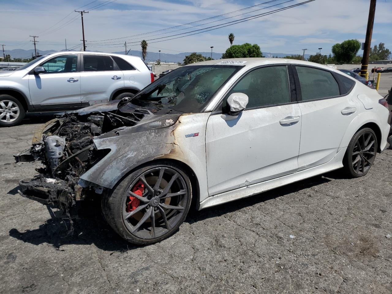 2024 Acura Integra Type S, VIN 19UDE5G90RA000660 — Engine fire