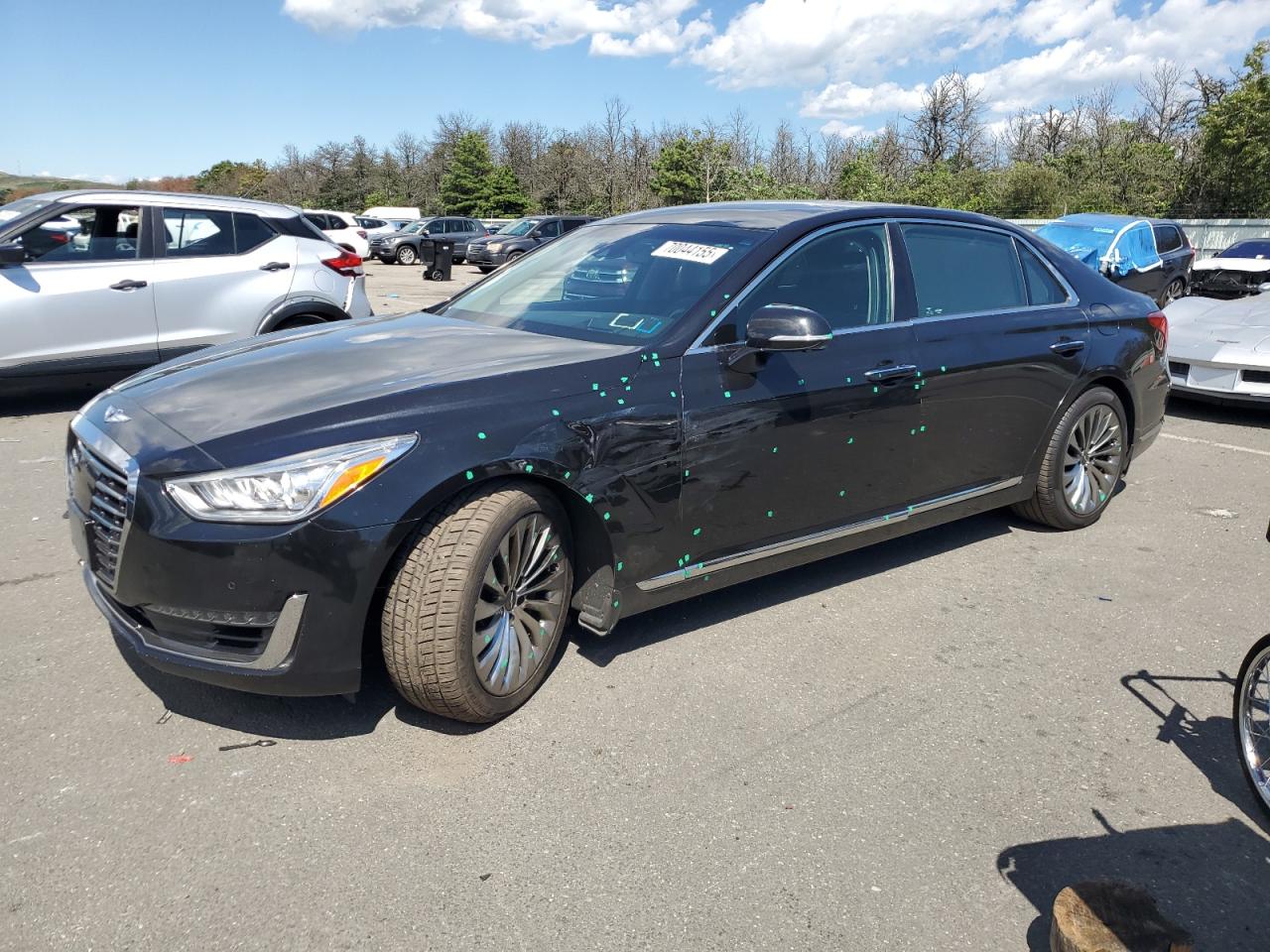 2019 Genesis G90 Premium, VIN KMHG34JA0KU051655 — Side