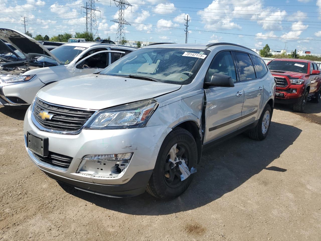 2017 Chevrolet Traverse LS, VIN 1GNKRFED7HJ340384 — Front end