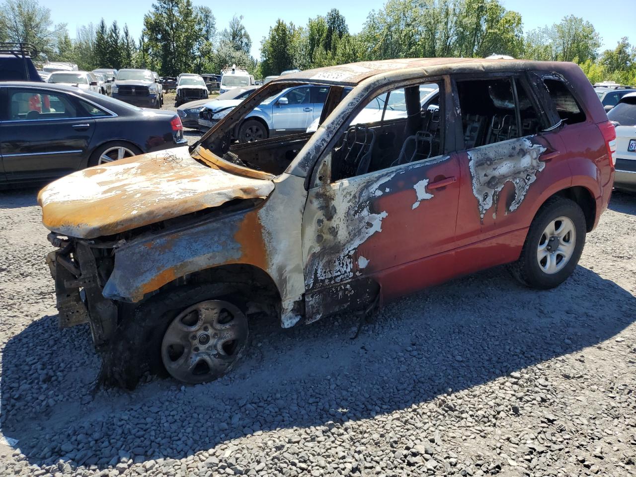 2010 Suzuki Grand Vitara Premium, VIN JS3TD0D23A4100652 — Interior fire