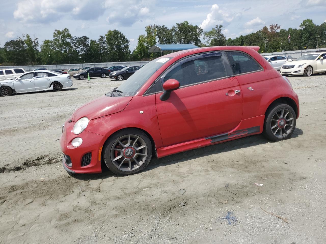 2015 FIAT 500 Abarth, VIN 3C3CFFFH9FT609924 — Undercarriage