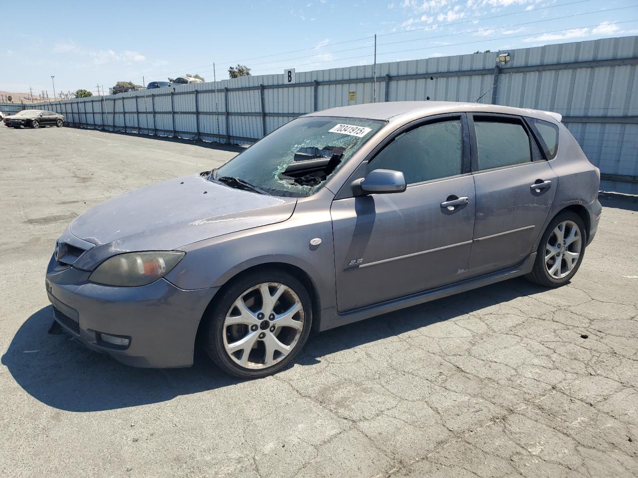 2007 Mazda 3 S Sport, VIN JM1BK144071603721 — Interior fire