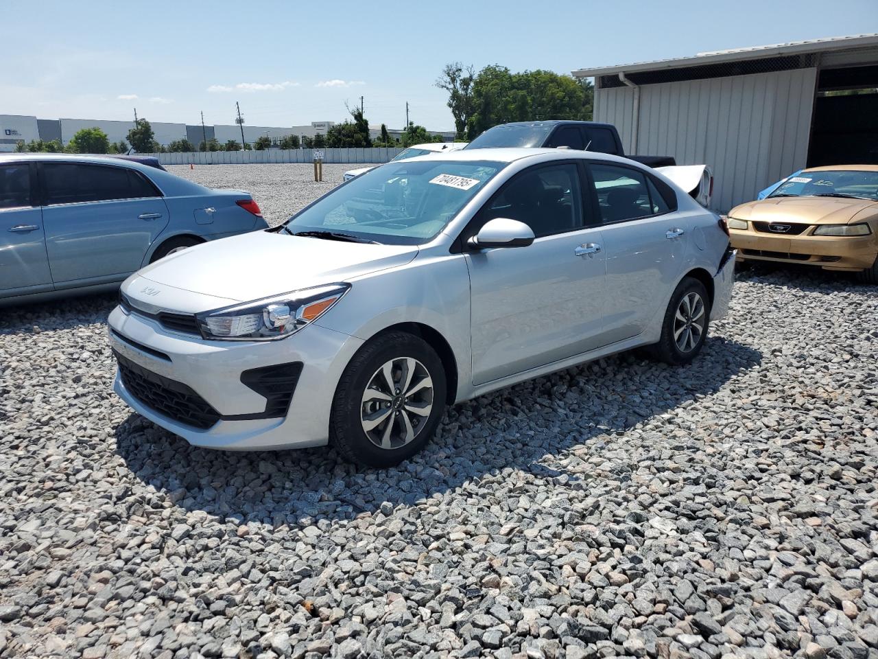 2023 Kia Rio S, VIN 3KPA24AD7PE613242 — Rear end