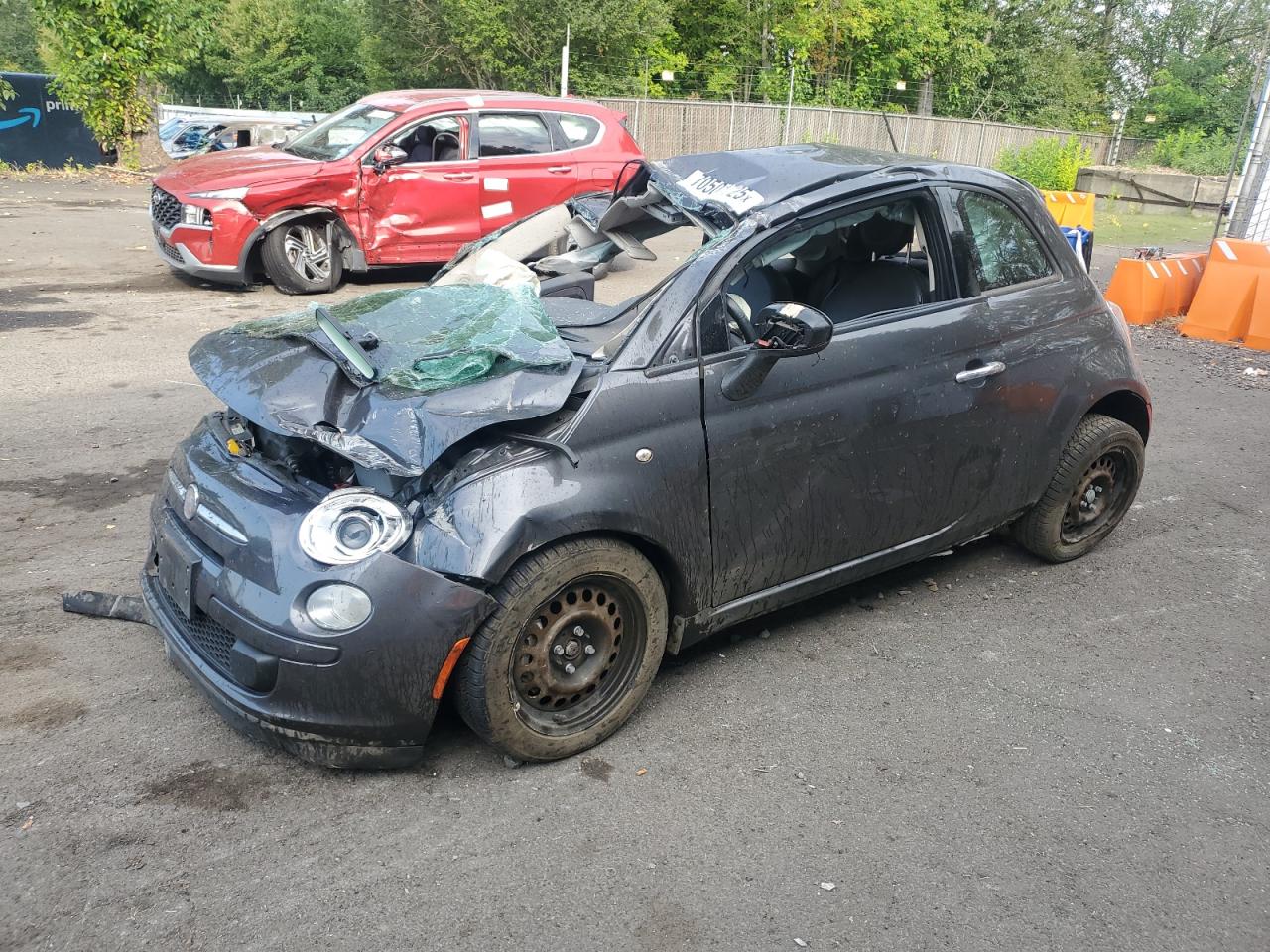2015 FIAT 500 Pop, VIN 3C3CFFAR0FT513907 — Rollover