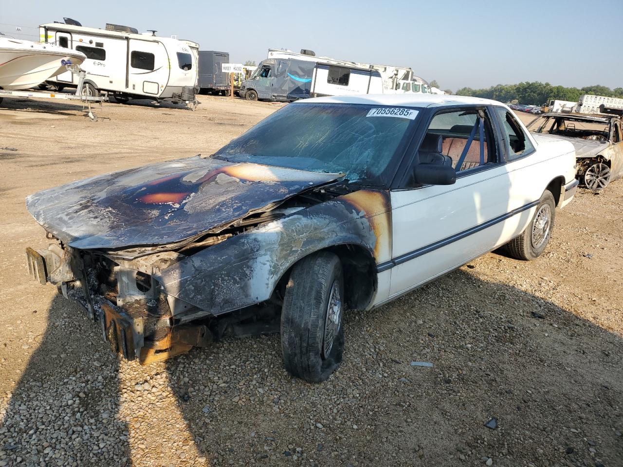 1989 Buick Regal, VIN 2G4WB14T2K1481242 — Engine fire