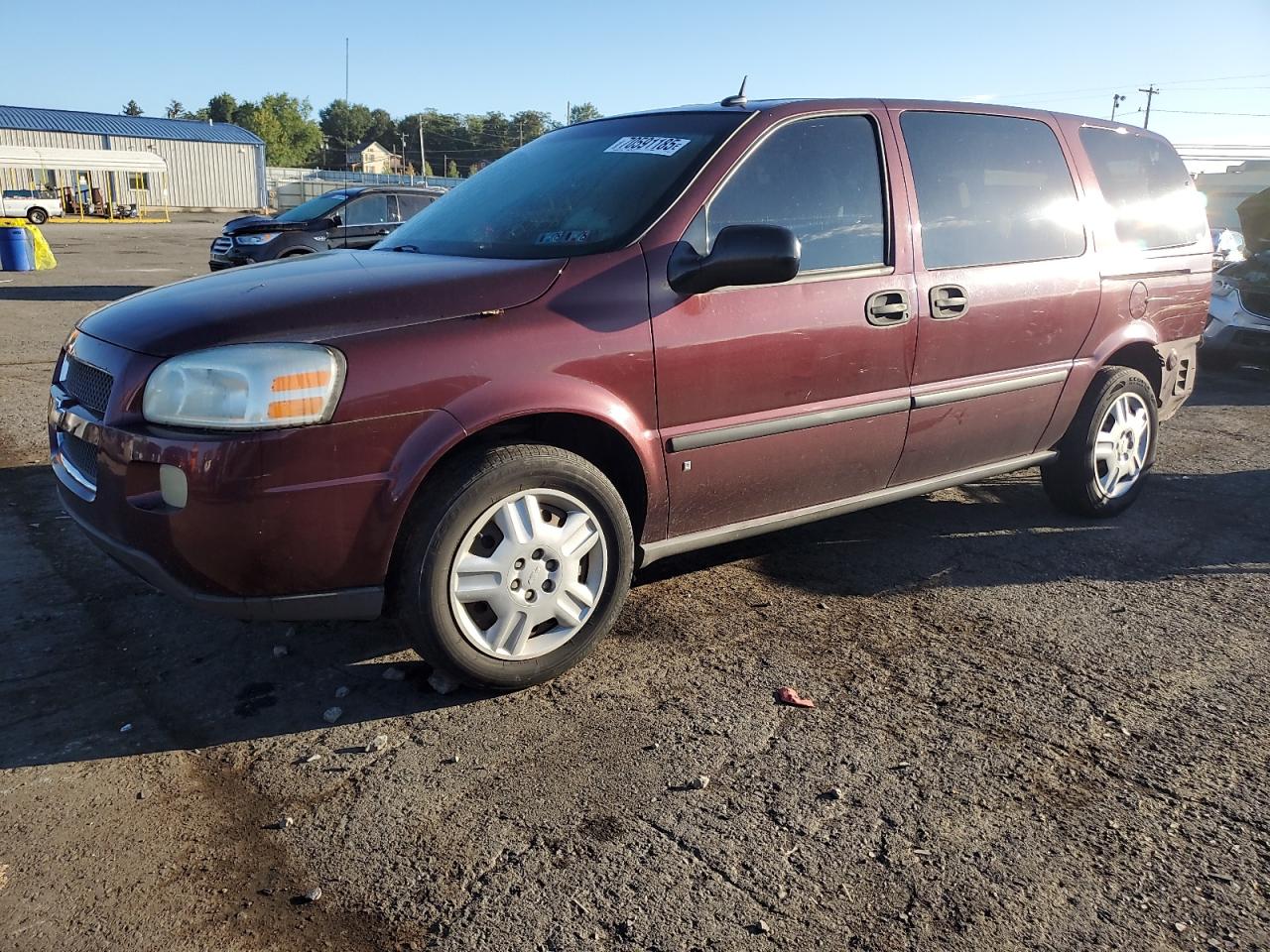 2007 Chevrolet Uplander LS Fleet, VIN 1GNDV23W27D148112 — Rear end