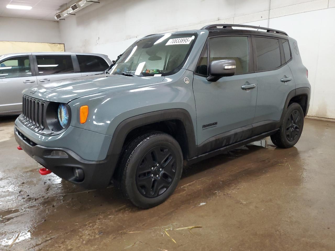 2017 Jeep Renegade Deserthawk, VIN ZACCJBCB1HPE84012 — Engine fire