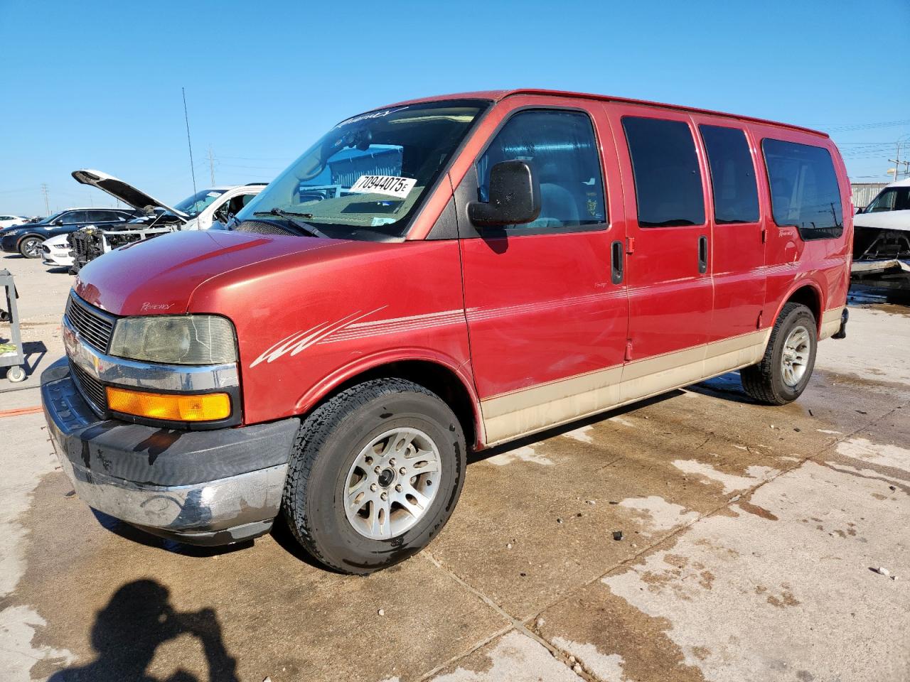 2004 Chevrolet Express Passenger, VIN 1GBFG15T841220201 — Rear end