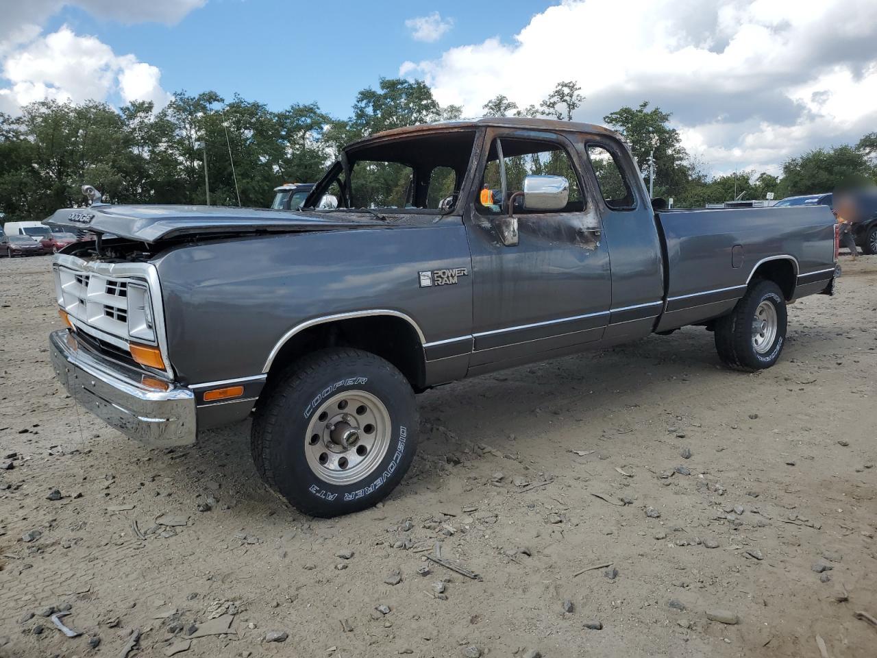 1990 Dodge W SERIES, VIN 3B7HM13Y4LM030960 — Burn