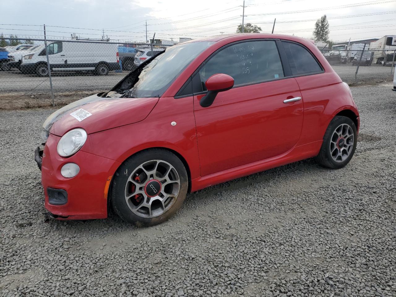 2012 FIAT 500 Sport, VIN 3C3CFFBR1CT370797 — Burn