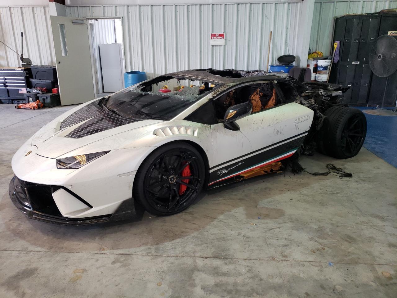2018 Lamborghini Huracan Performante, VIN ZHWUD4ZF8JLA08913 — Burn