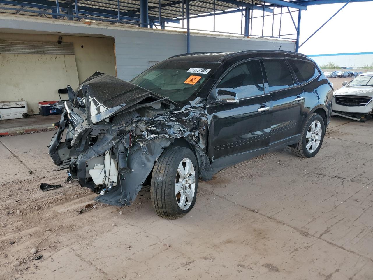 2017 Chevrolet Traverse LT, VIN 1GNKRGKD9HJ231581 — Front end
