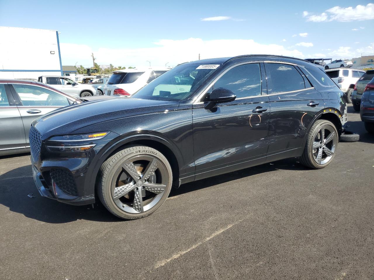 2022 Genesis GV70 Sport, VIN KMUMCDTC7NU073658 — Rear end