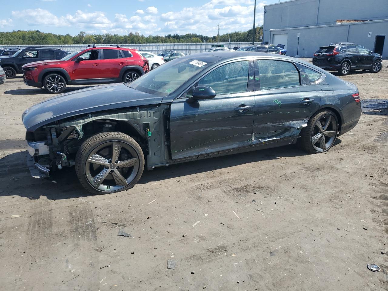 2023 Genesis G80 Sport, VIN KMTGB4SD3PU192566 — Front end