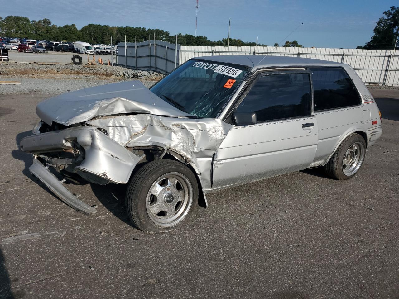 1987 Toyota Corolla, VIN 1NXAE82G9HZ422329 — Front end