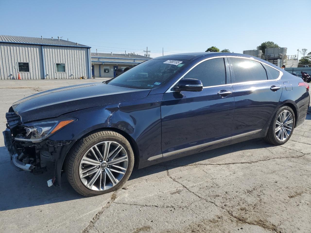 2019 Genesis G80 3.8L, VIN KMHGN4JEXKU292264 — Front end