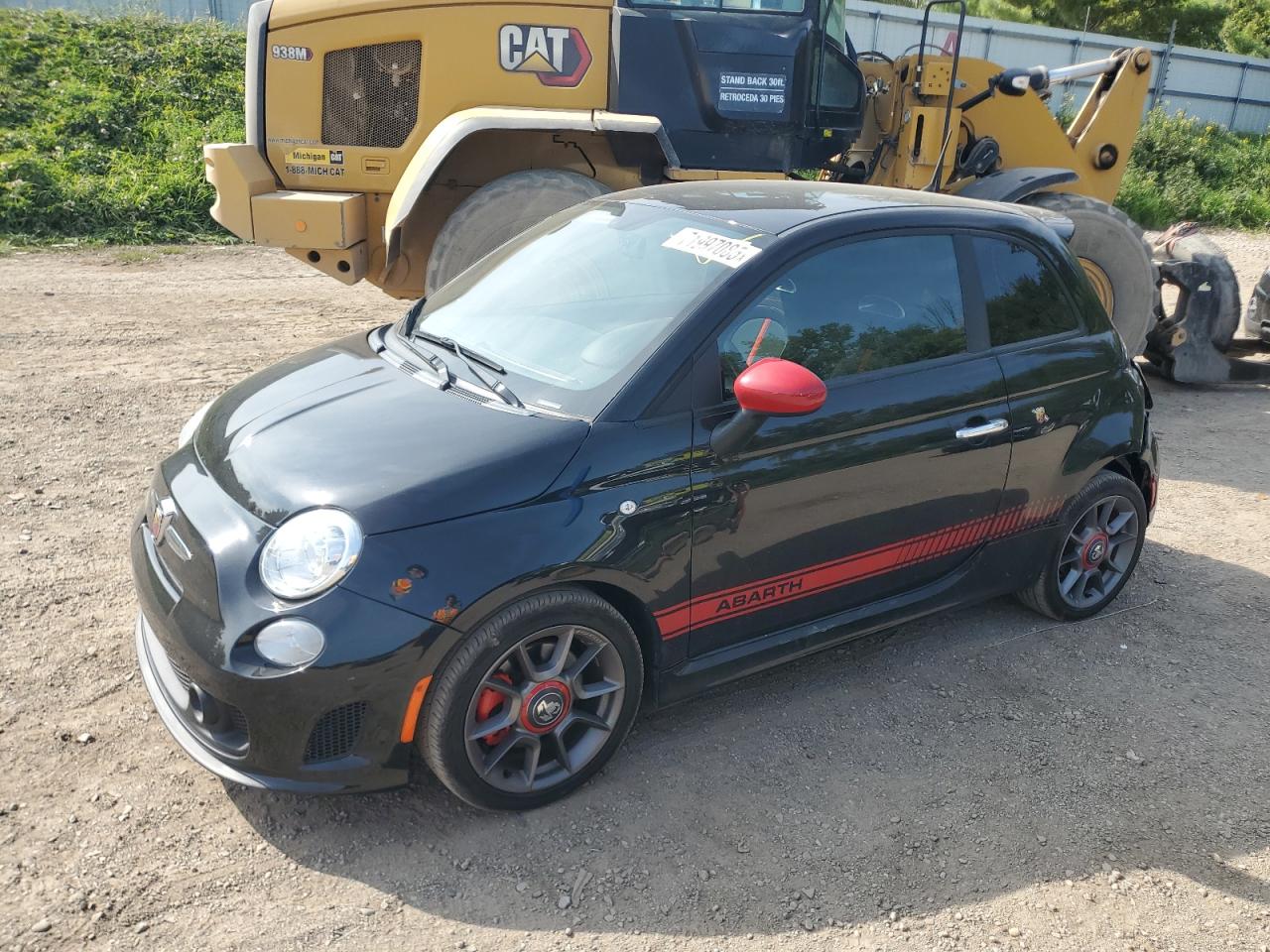 2012 FIAT 500 Abarth, VIN 3C3CFFFHXCT337234 — Rear end