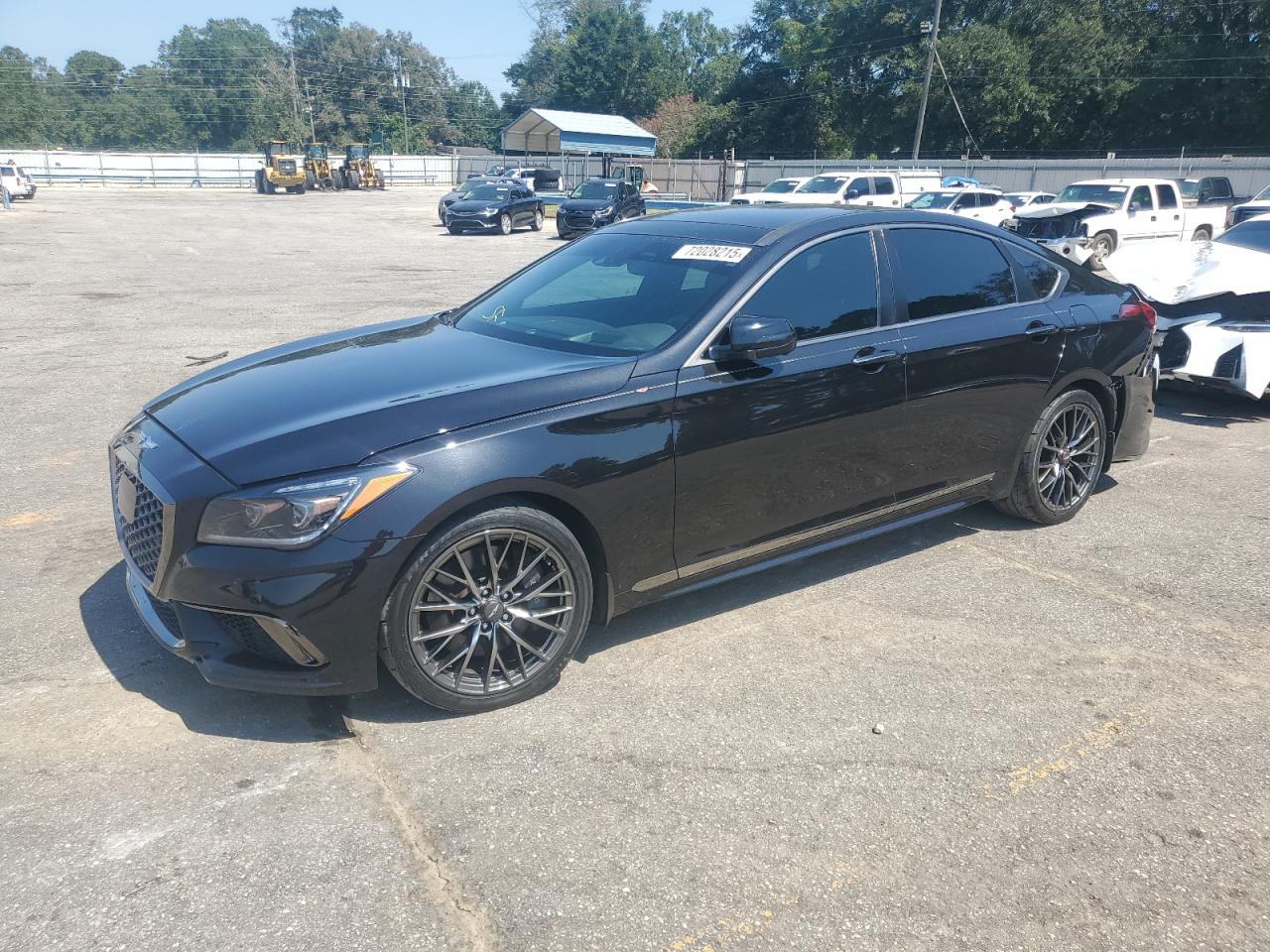 2019 Genesis G80 Sport, VIN KMHGN4JB5KU290895 — Rear end
