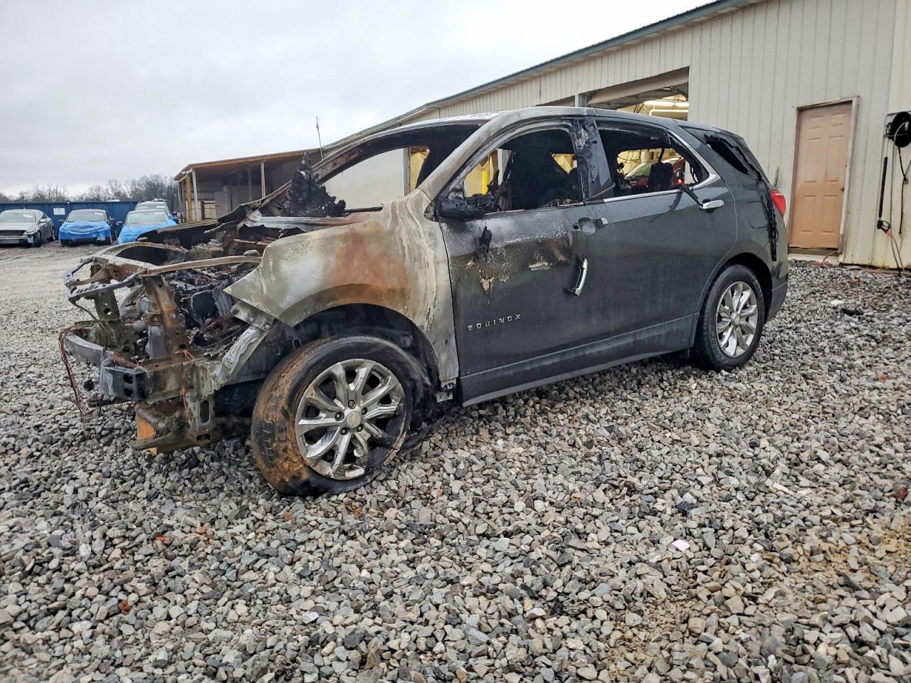 2019 Chevrolet Equinox LT, VIN 3GNAXJEV5KS606715 — Engine fire